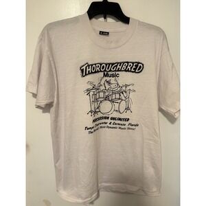 Vintage Thoroughbred Music Store T Shirt Size XL